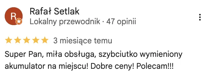 Opinia klienta