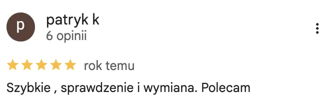 Opinia klienta