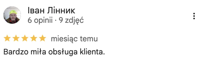 Opinia klienta