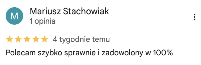 Opinia klienta