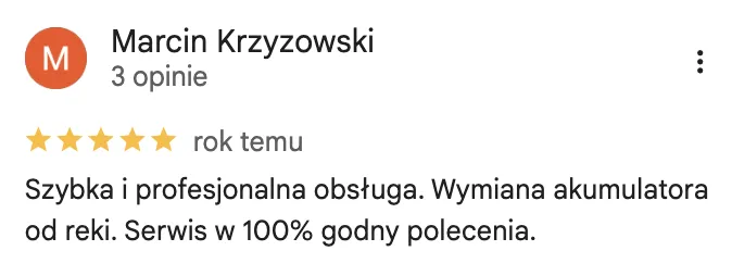 Opinia klienta