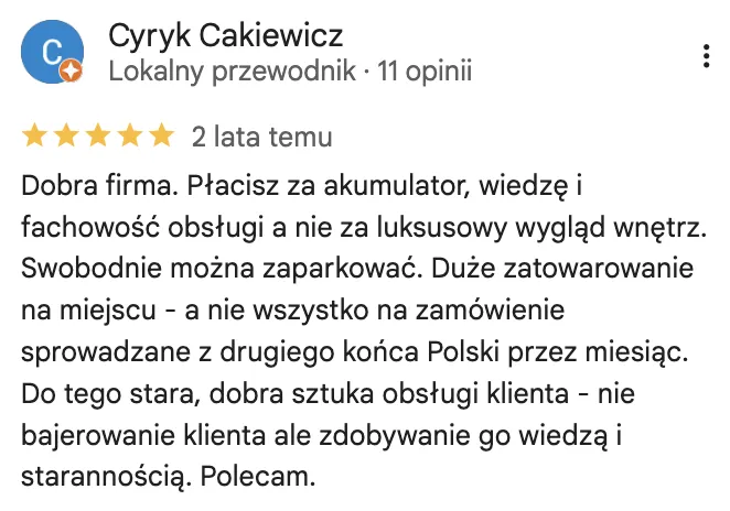 Opinia klienta