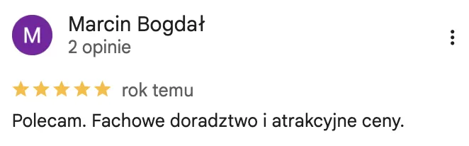 Opinia klienta