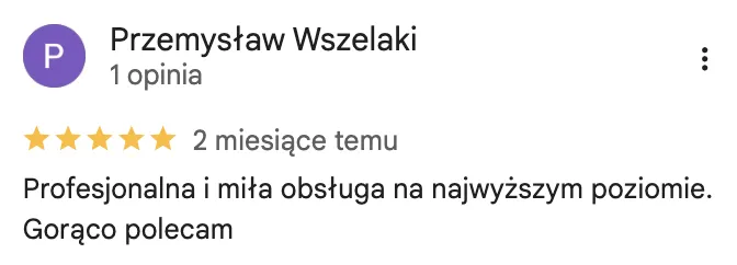 Opinia klienta