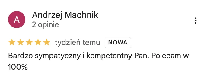 Opinia klienta