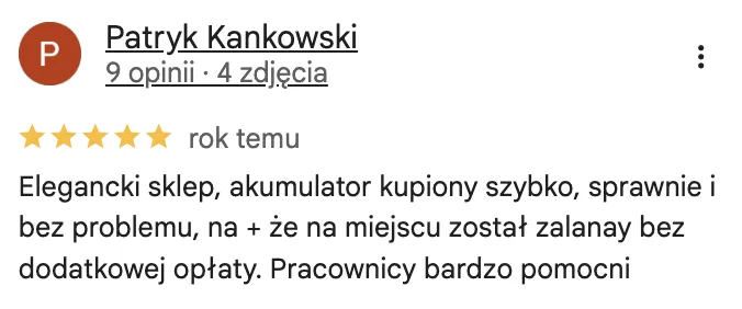 Opinia klienta